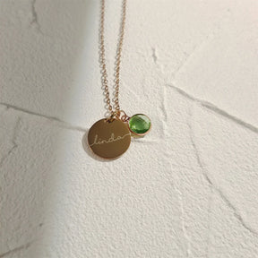 COLLIER VIRTUOUS AVEC NOM ET PIERRE PERSONNALISÉS