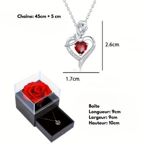 KIT TENDRESSE PARFAITE - COLLIER AMOUR INFINI + BOÎTE À BIJOUX ROSE DELUXE