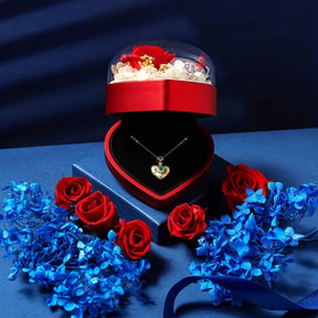 KIT BEAUTÉ PRÉCIEUSE - COLLIER + BOÎTE À BIJOUX ROSE CHIC