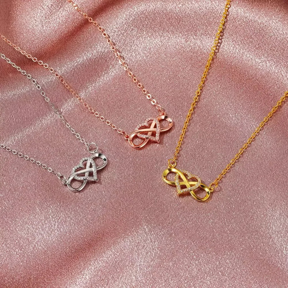 KIT TRÉSOR D'AMOUR - COLLIER AMOUR INFINI + BOÎTE À BIJOUX ROSE MAGIC