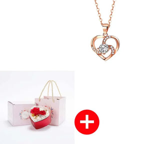 KIT BEAUTÉ PRÉCIEUSE - COLLIER + BOÎTE À BIJOUX ROSE CHIC