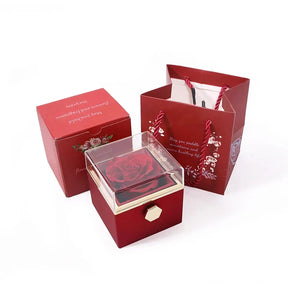 KIT TRÉSOR D'AMOUR - COLLIER AMOUR INFINI + BOÎTE À BIJOUX ROSE MAGIC