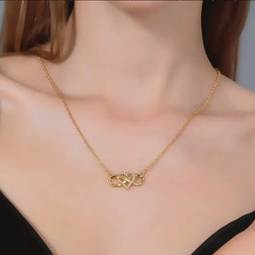 KIT TRÉSOR D'AMOUR - COLLIER AMOUR INFINI + BOÎTE À BIJOUX ROSE MAGIC