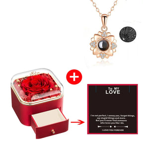KIT TENDRESSE DIVINE - COLLIER + BOÎTE À BIJOUX ROSE ETERNAL